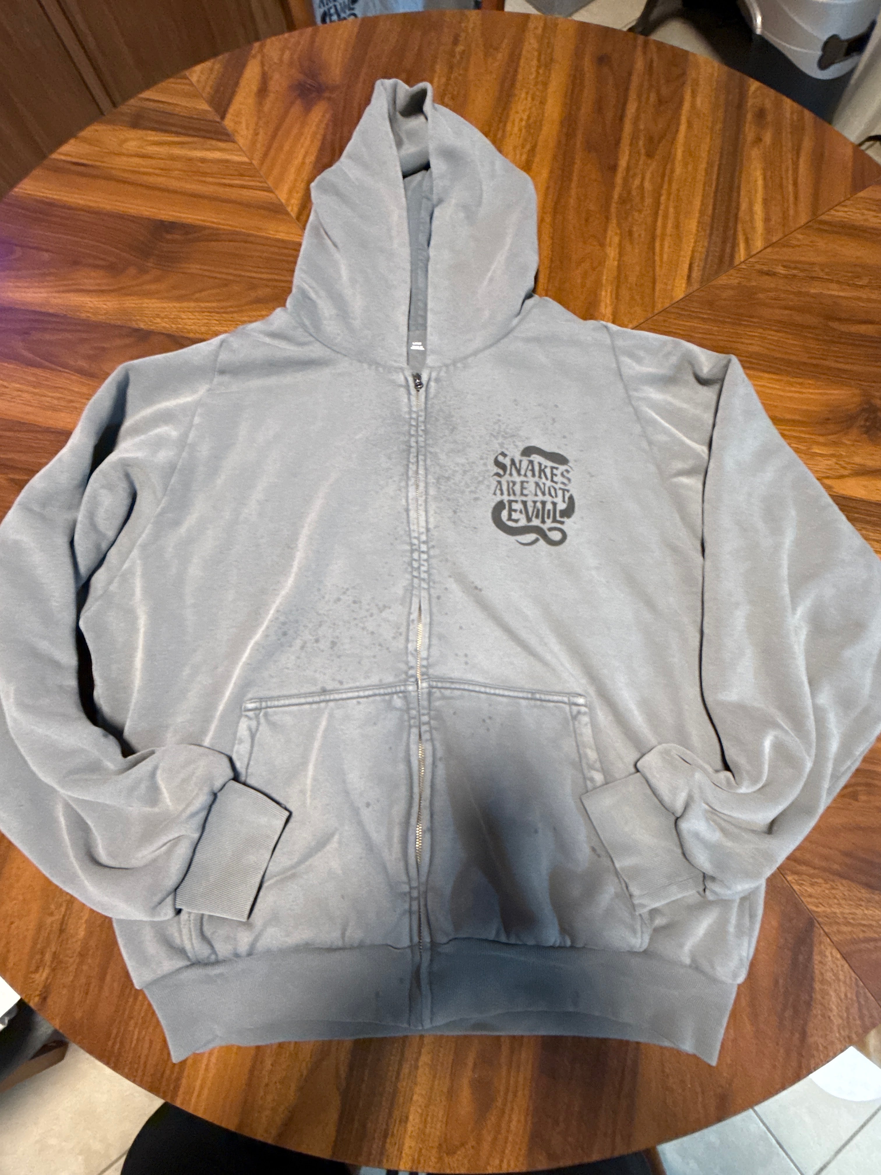 S. A. N. E. double layer large zip up hoodie
