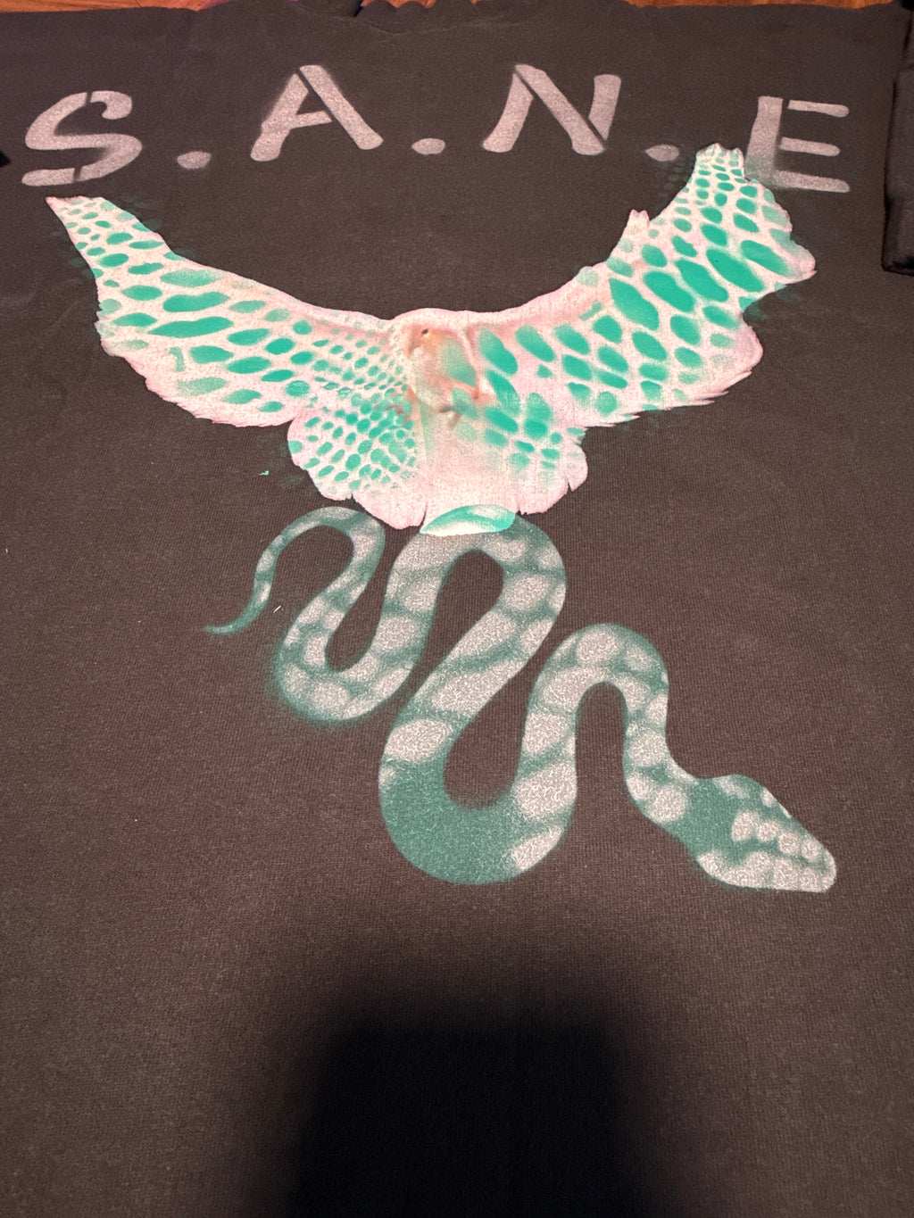 S. A. N. E. exclusive oversize large crop top Dove T